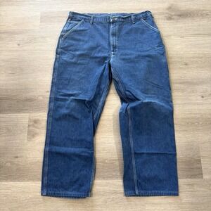Vintage Carhartt B13 DST Dungaree Fit Carpenter Jeans Men's Size 42x30